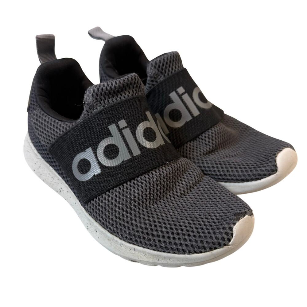 Adidas Lite Racer Adapt Sneakers Slip On Shoes Mesh Black Gray Boys Big Kid 5